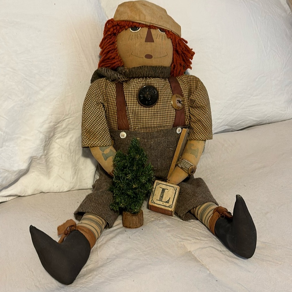 Raggedy Andy Folk Art Doll